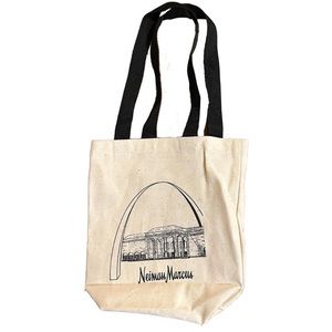 Vintage 90s Nieman Marcus 20th anniversary canvas tote bag made in the USA.